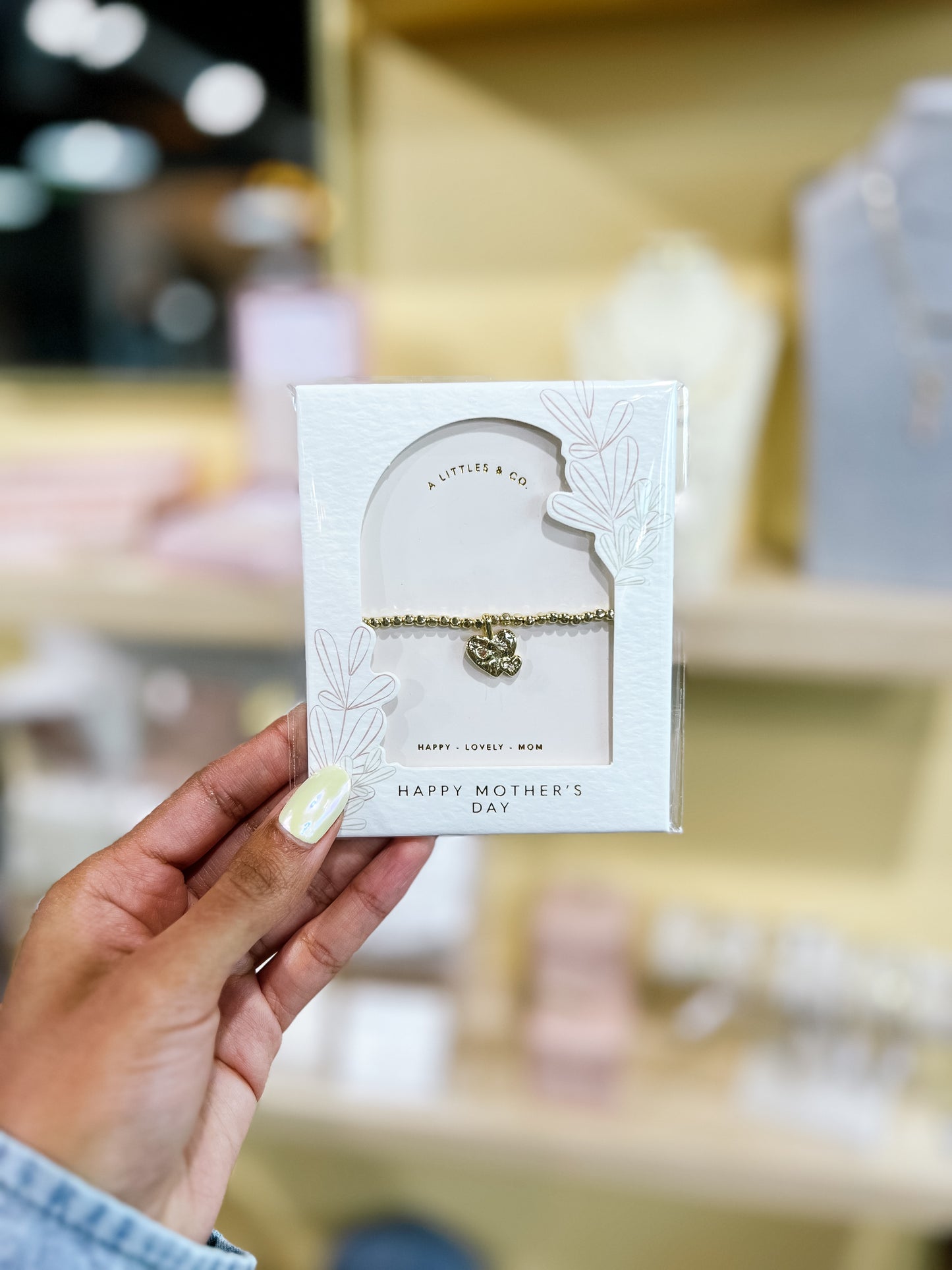 Gold Happy Mothers Day Bracelet