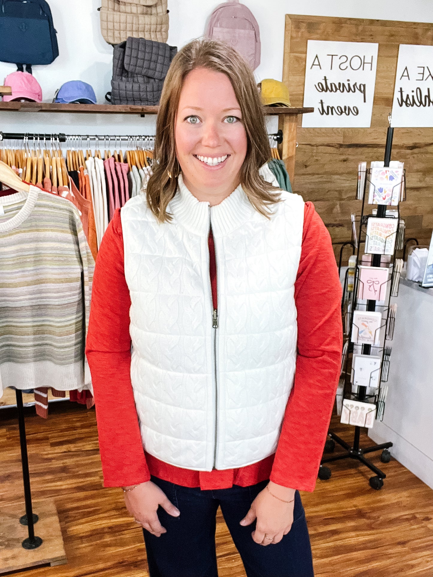 Cream Reversible Vest