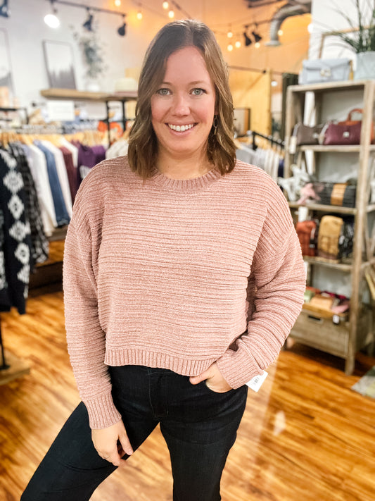 Rose Chenille Sweater