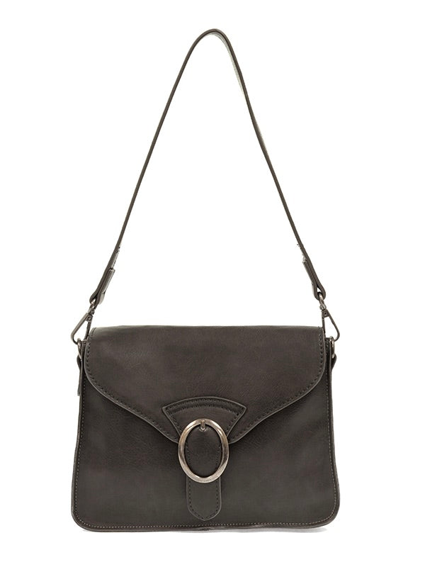 Drea Charcoal Convertible Buckle Purse