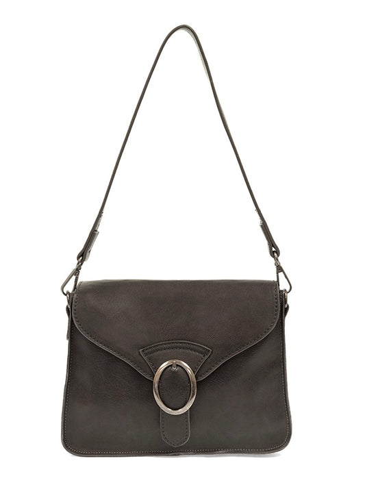 Drea Charcoal Convertible Buckle Purse
