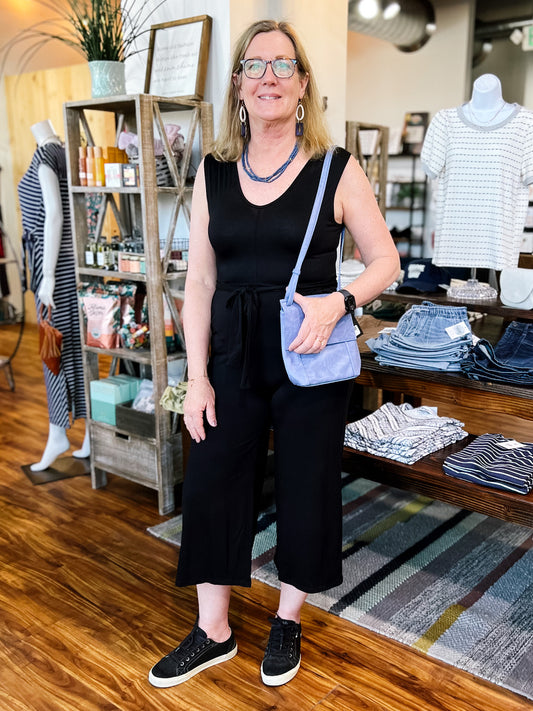 Black Ruffle Jumpsuit