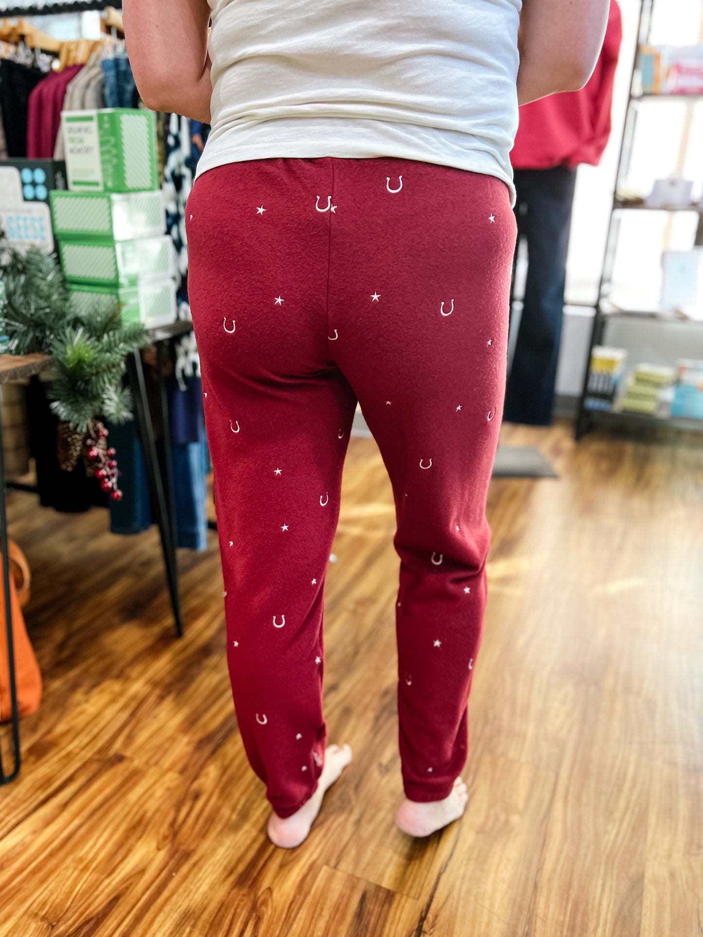 Maroon Horseshoe Lounge Pant