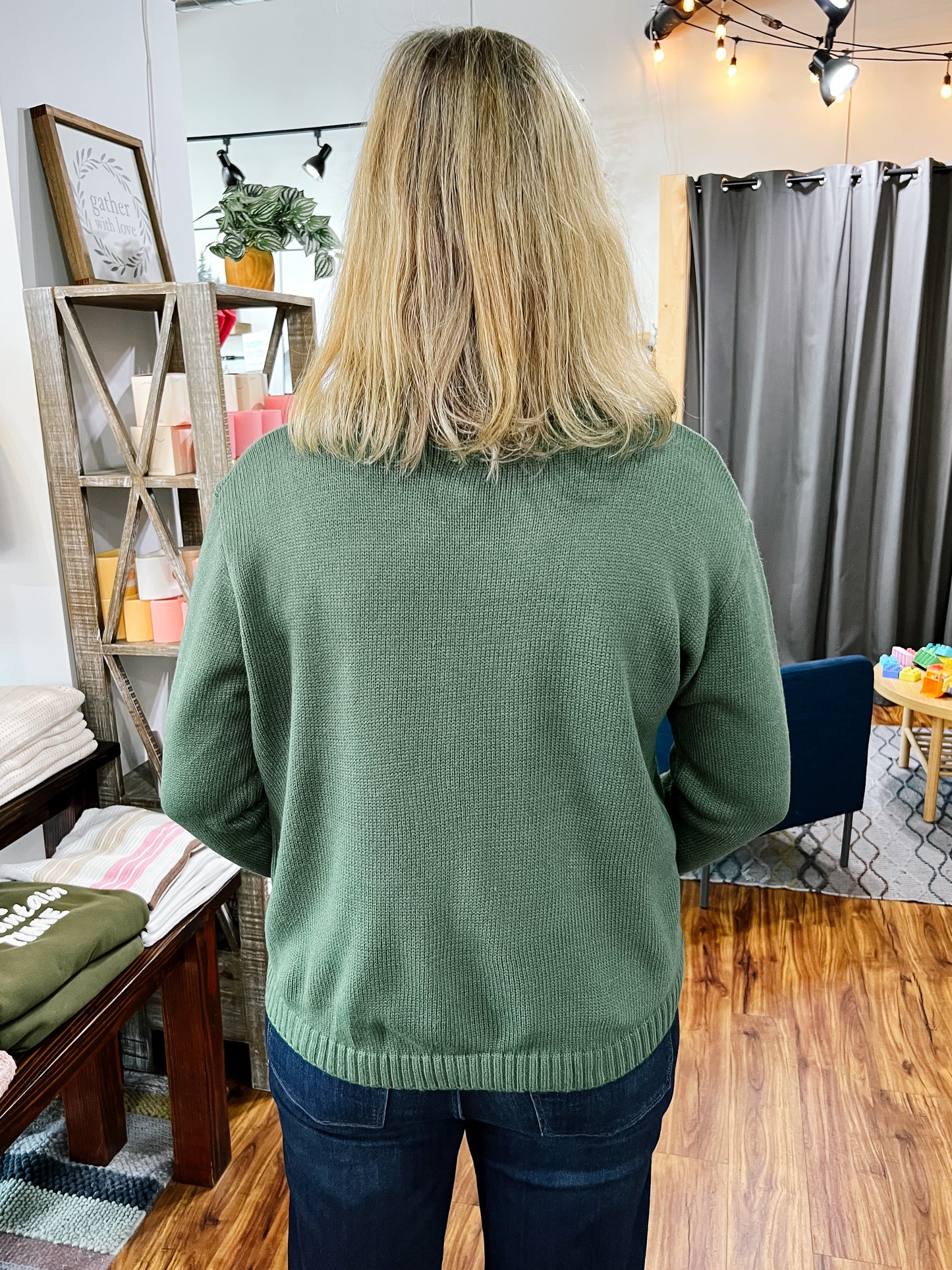 Pine Green Merry Sweater