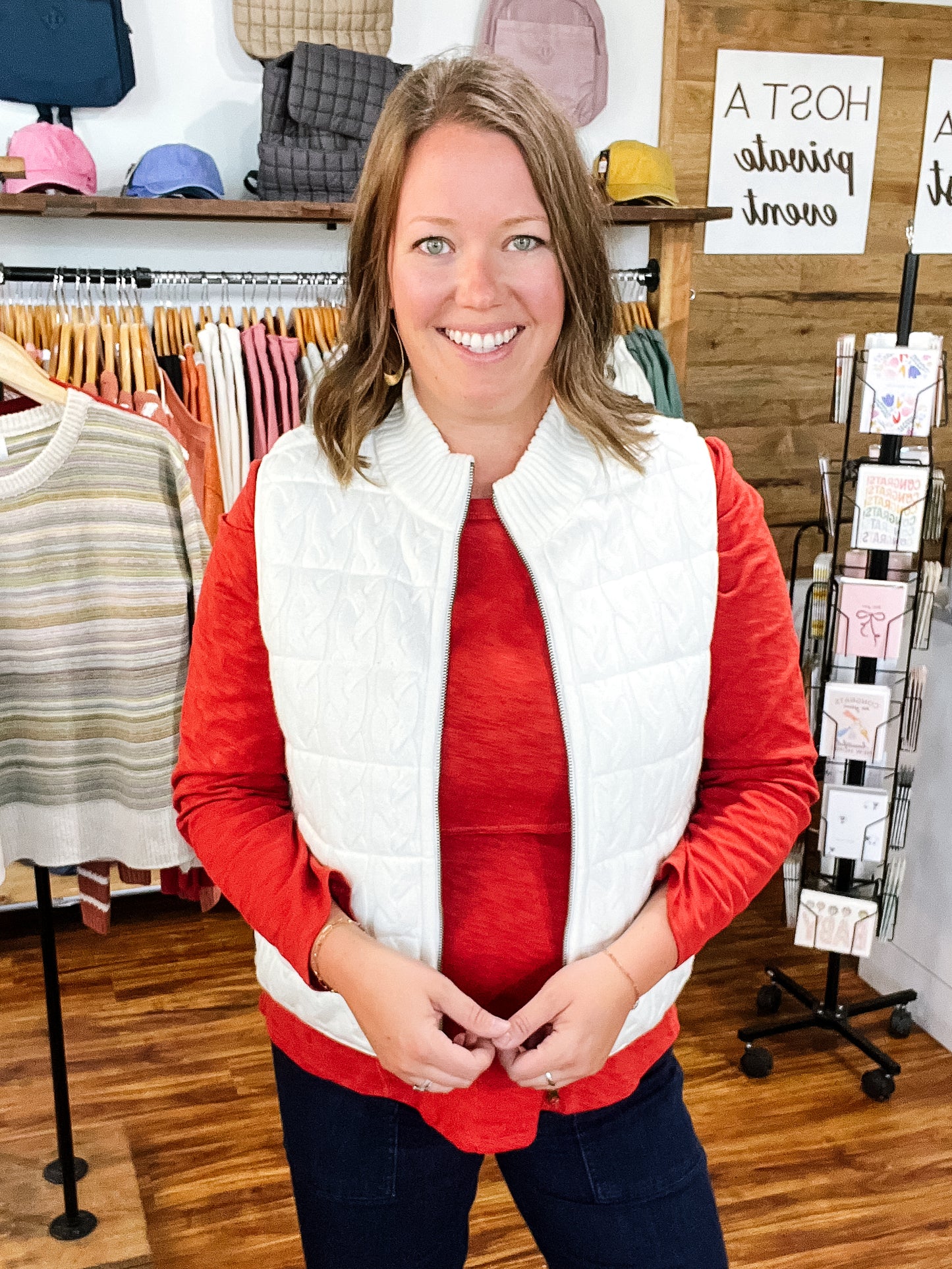 Cream Reversible Vest