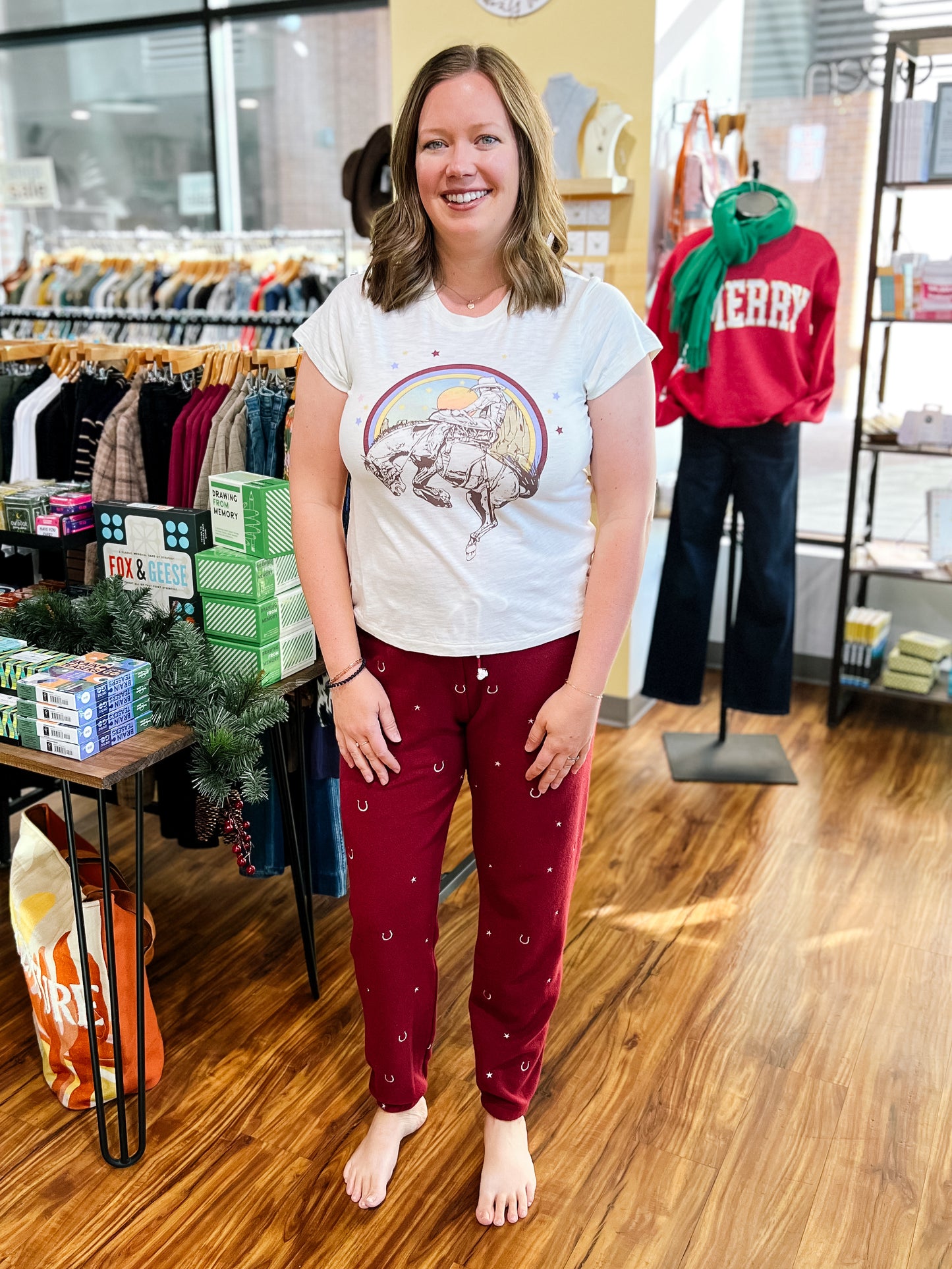 Cream Short Sleeve Horse T Shirt