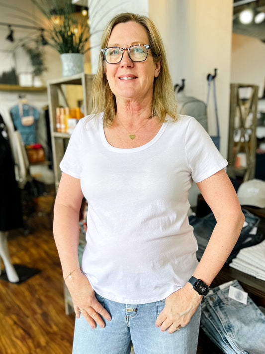 Scoop Neck Tee Shirt