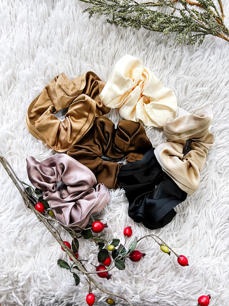Silk Solid Scrunchies