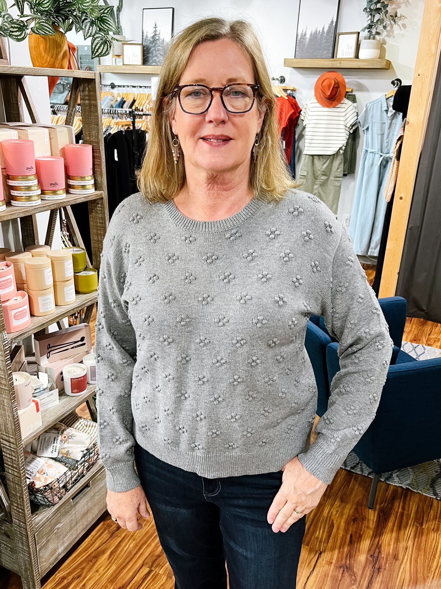 Charcoal Pom Pom Sweater