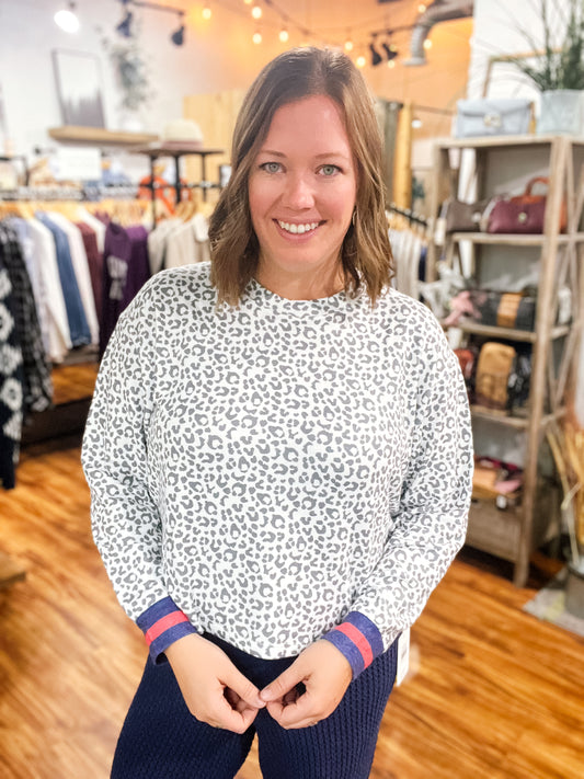 Leopard Long Sleeve Lounge Top