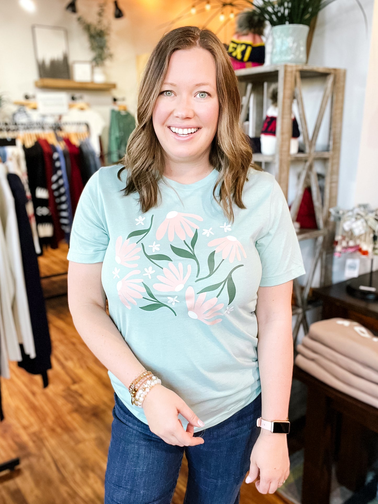 Seafoam Green Daisy T-Shirt