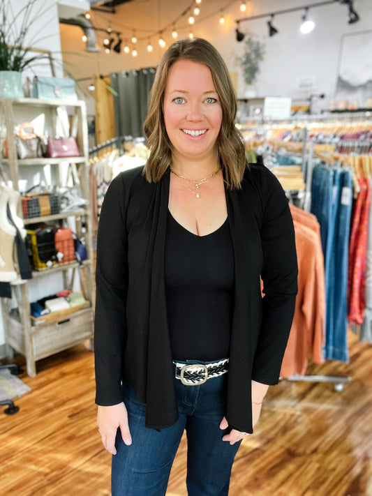 Black Lightweight Cardigan
