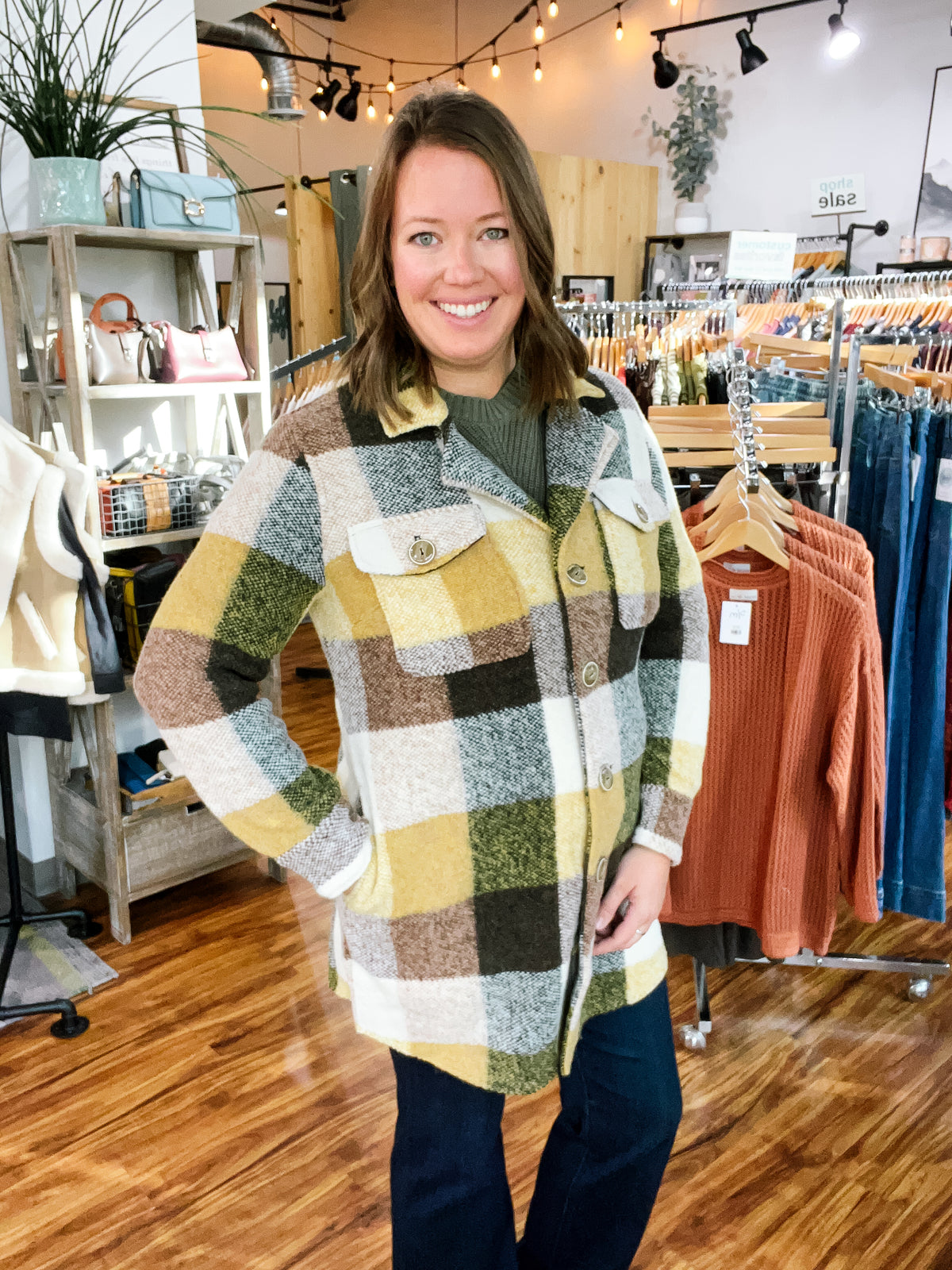 Yellow Plaid Coat