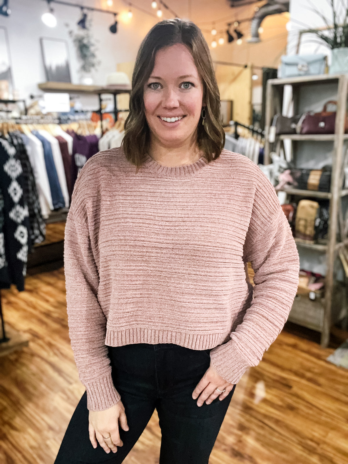 Rose Chenille Sweater