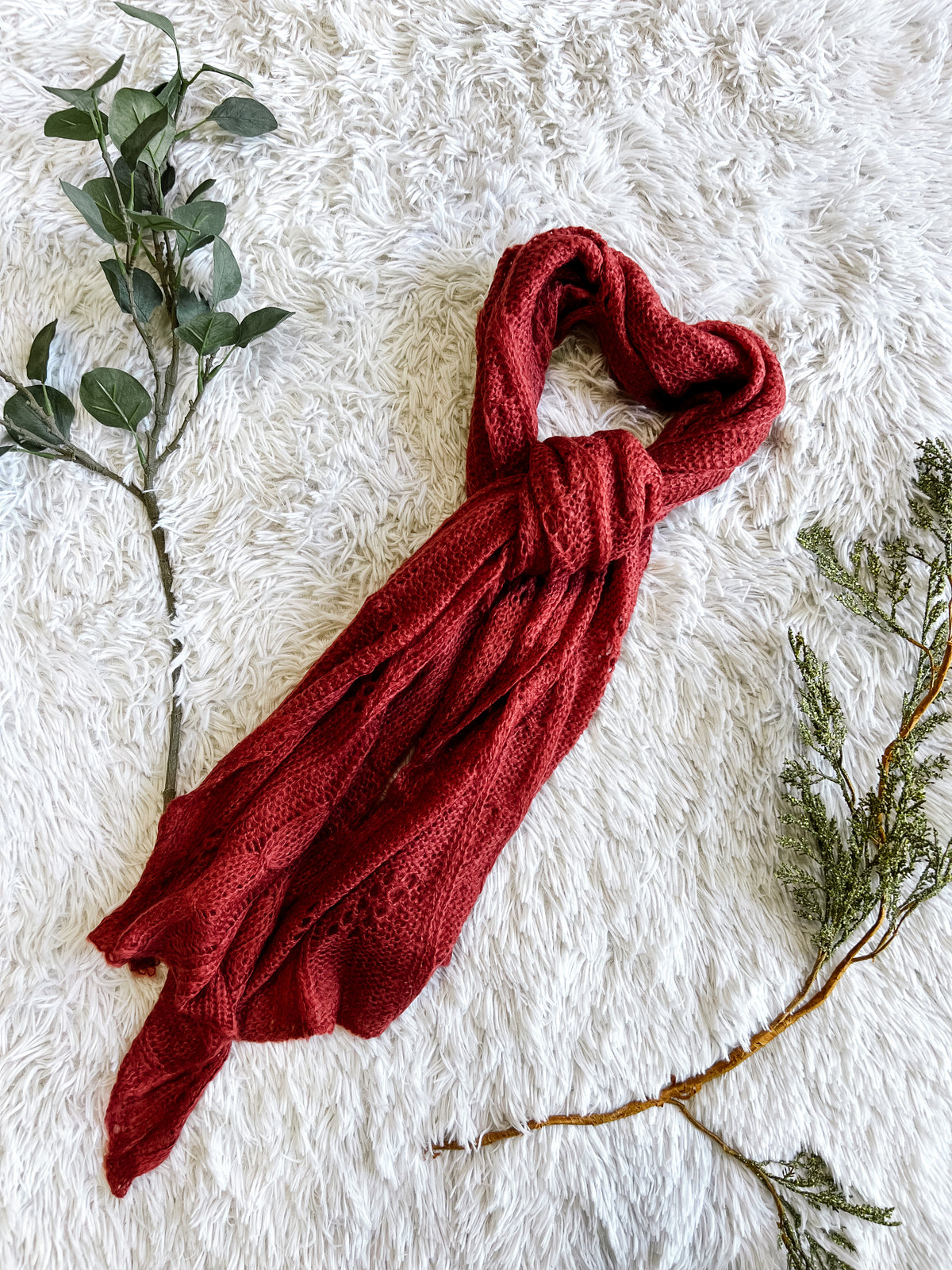 Mohair Hand Knit Scarf