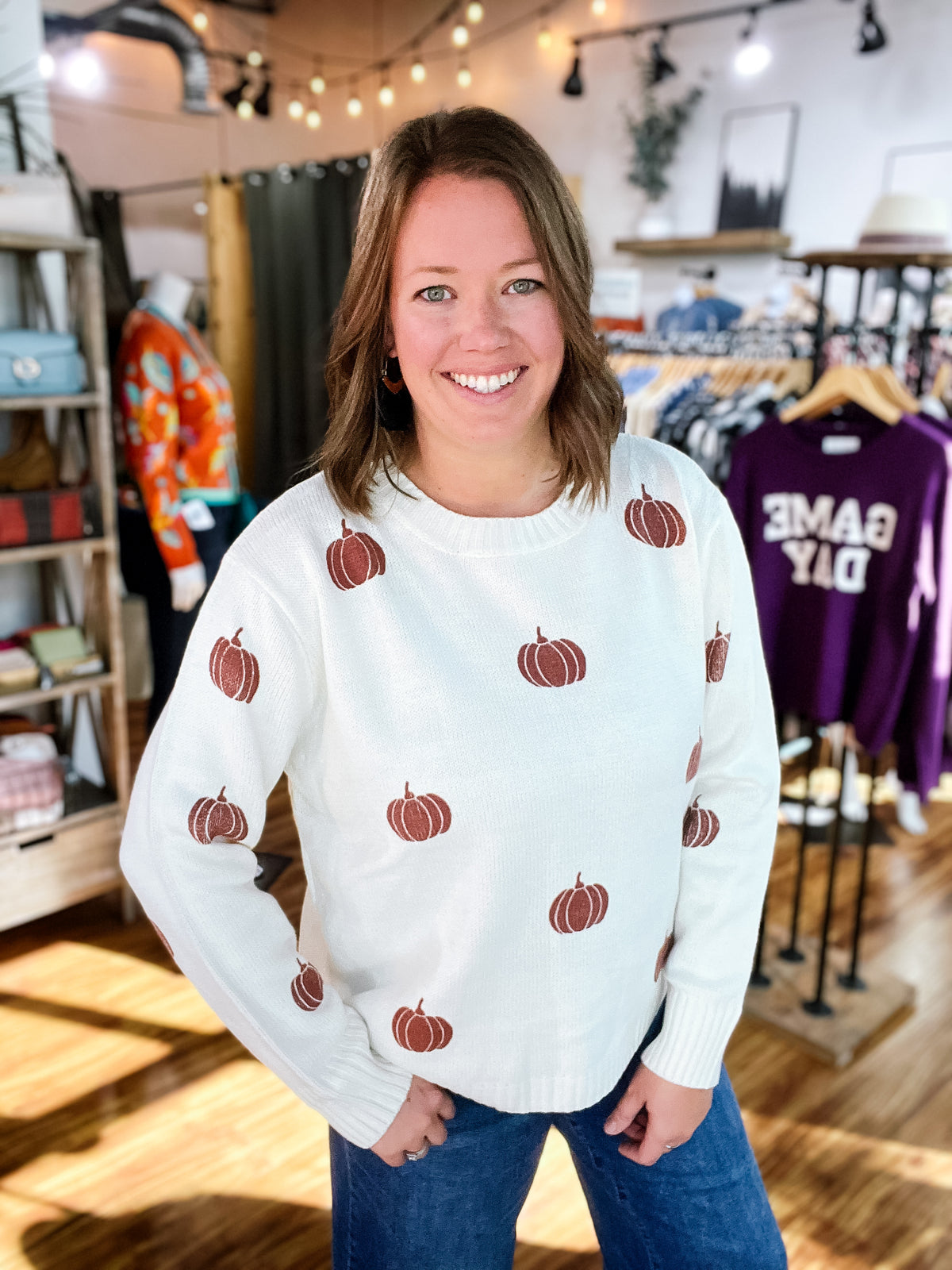 Cream Pumpkin Sweater
