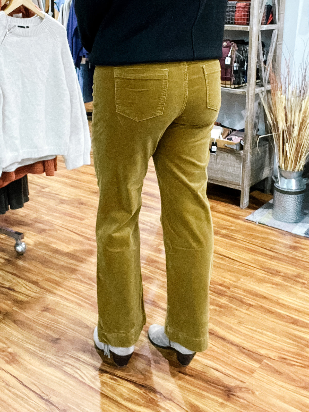 Gold Flare Pants
