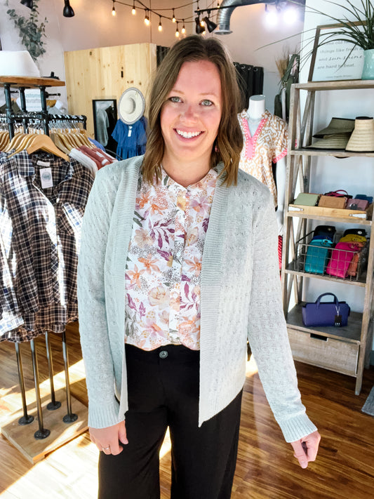 Sage Green Lightweight Cardigan