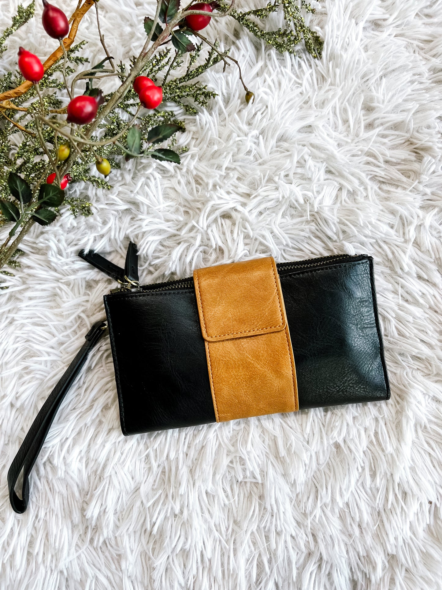 Color Block Wallet Crossbody Purse