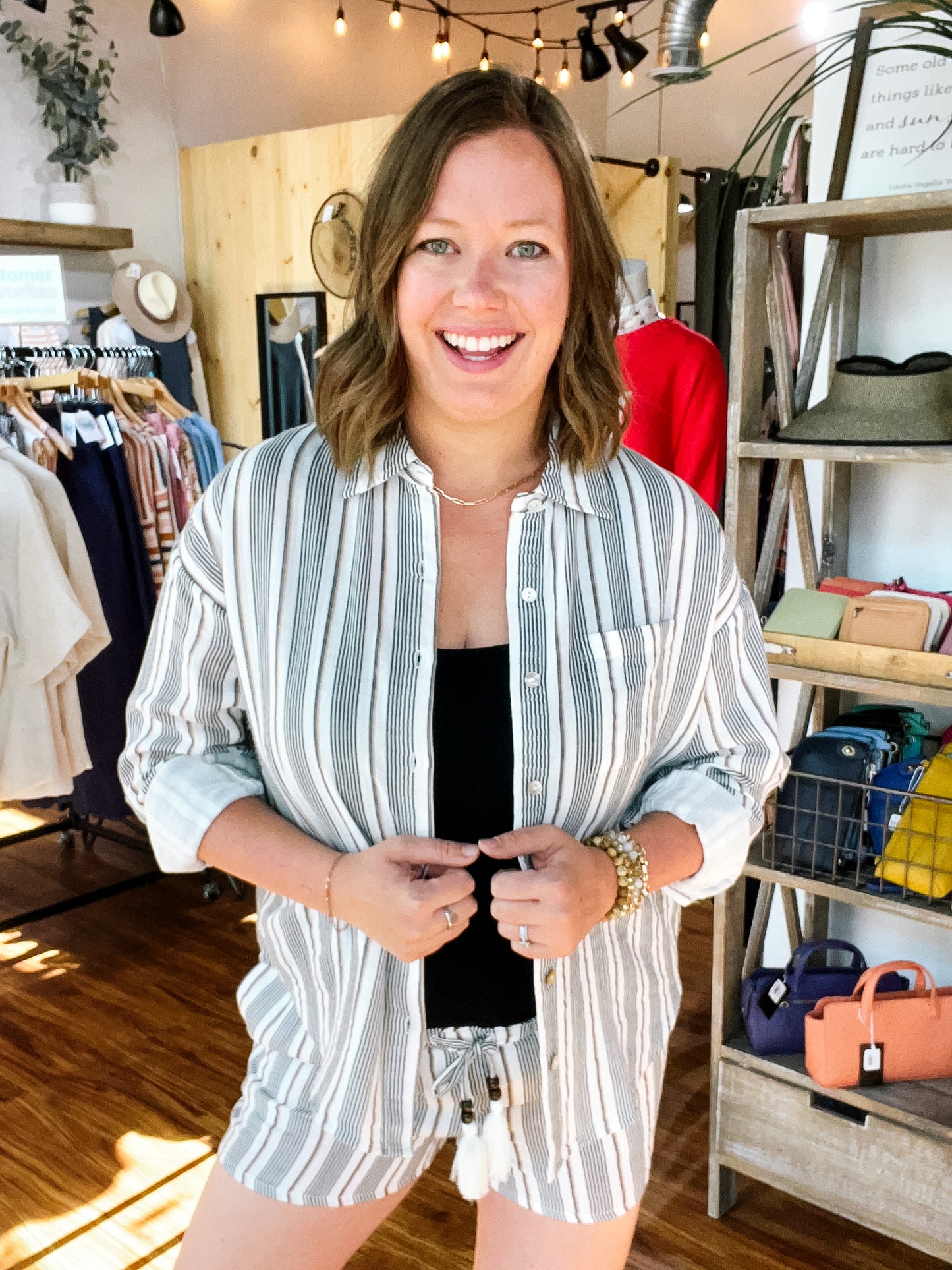 Black & Ivory Stripe Shirt