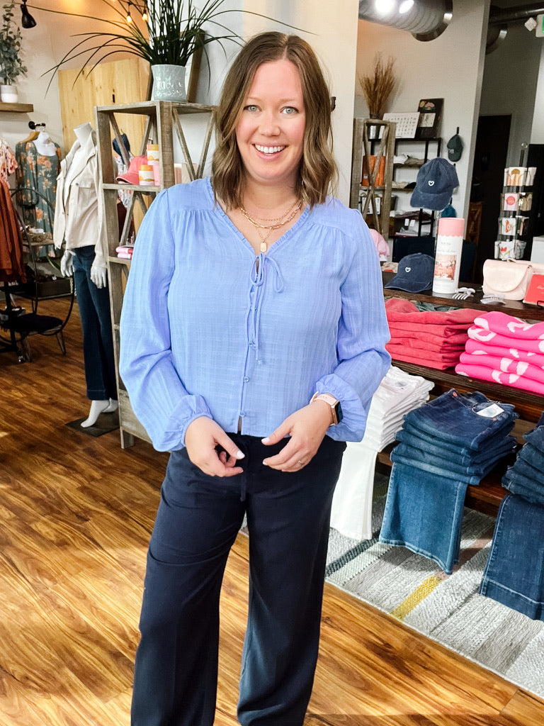 Navy Pull On Pant