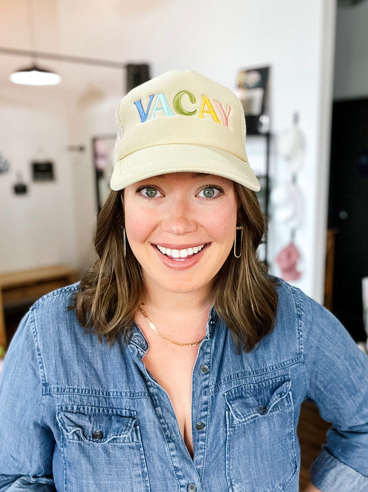 Beige Vacay Hat