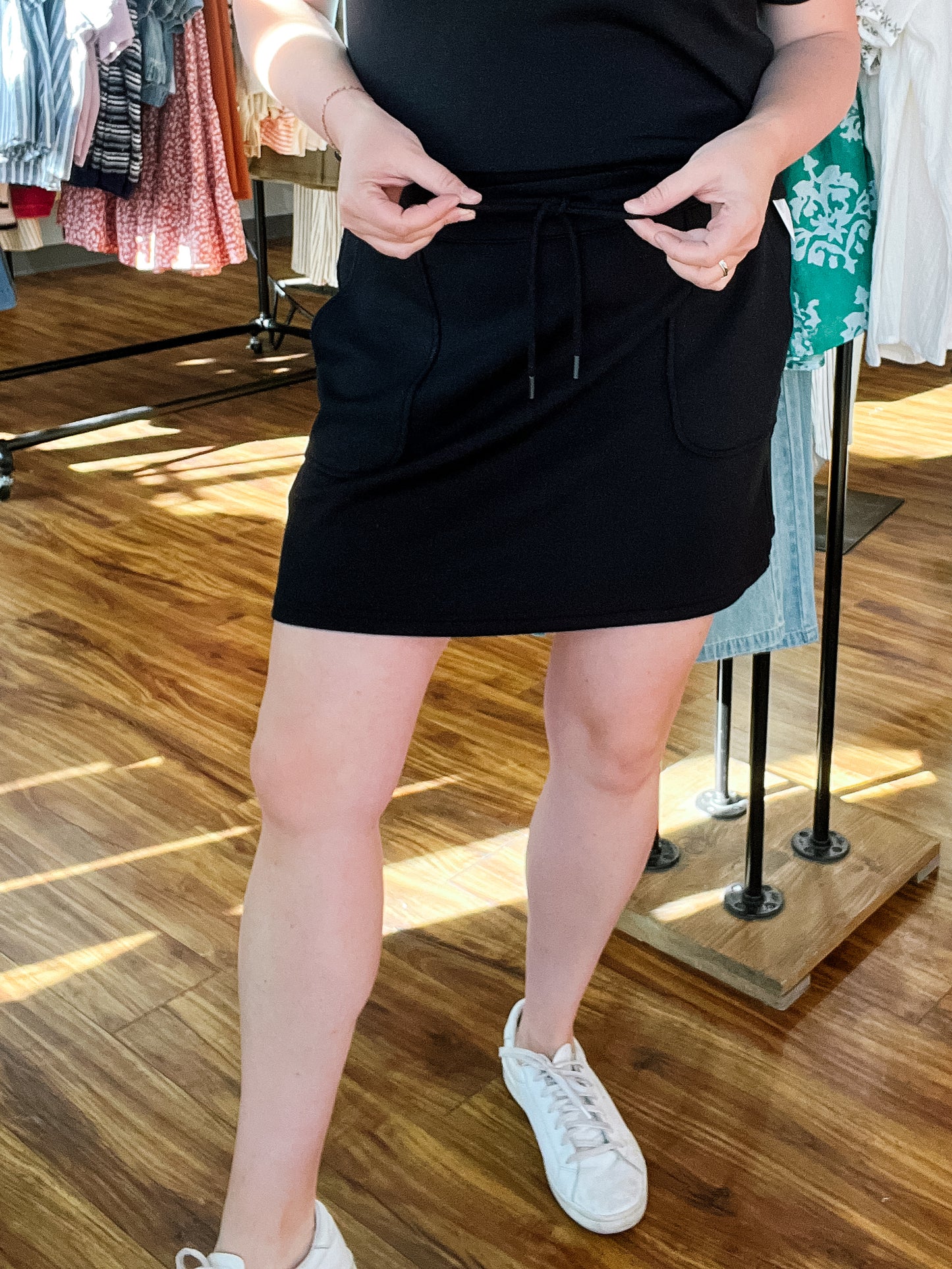 Black Pull-On Skort