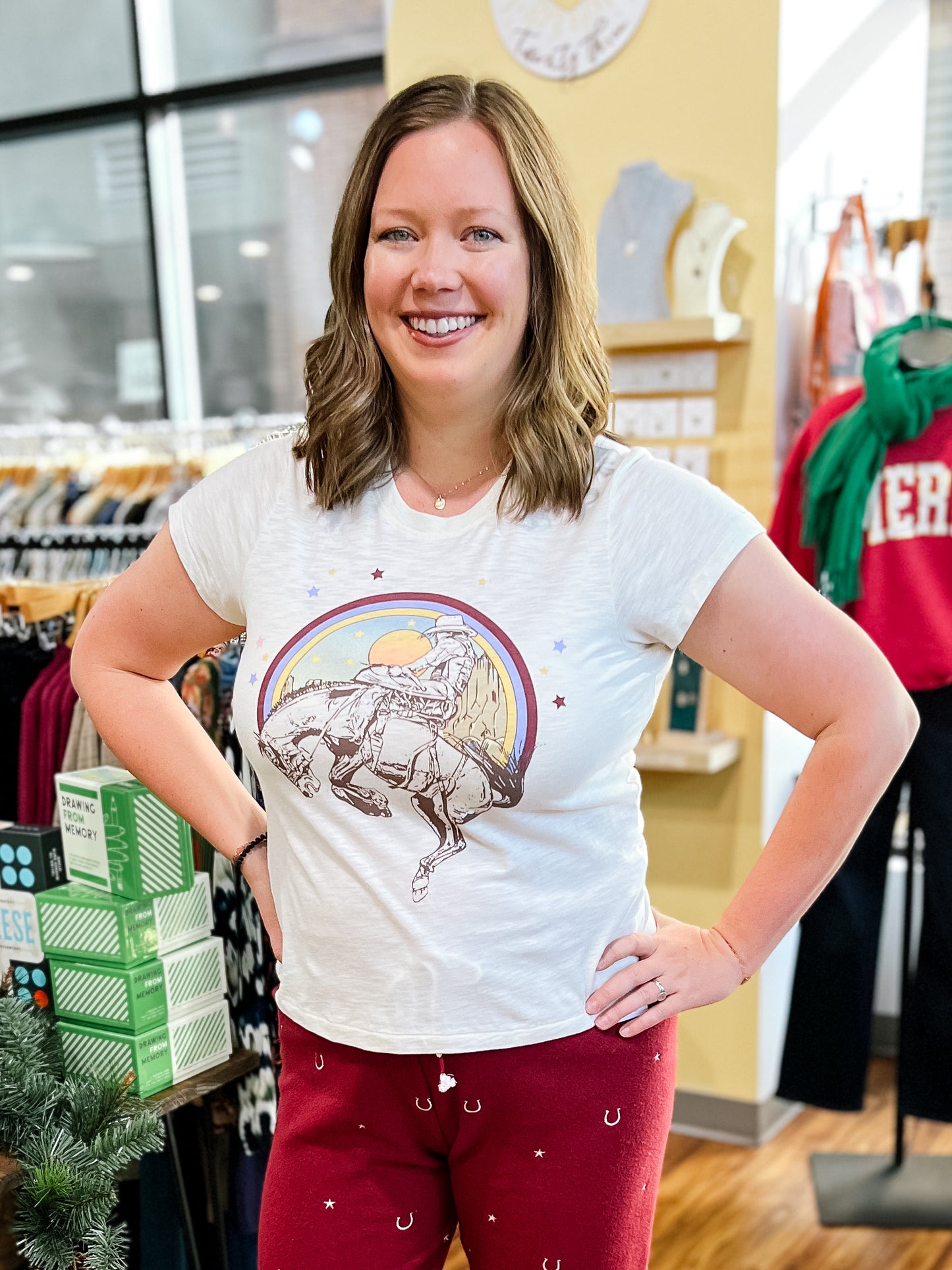 Cream Short Sleeve Horse T Shirt