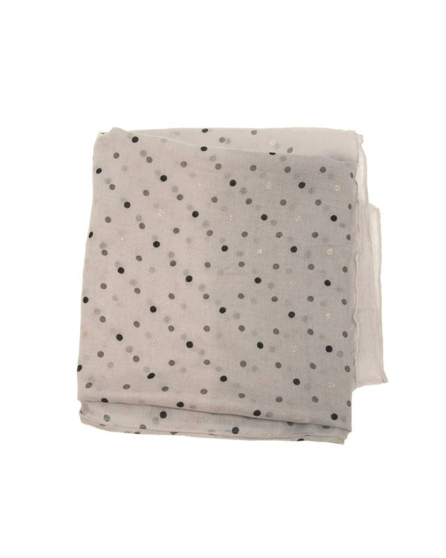 Grey Ombre Sparkle Dot Scarf