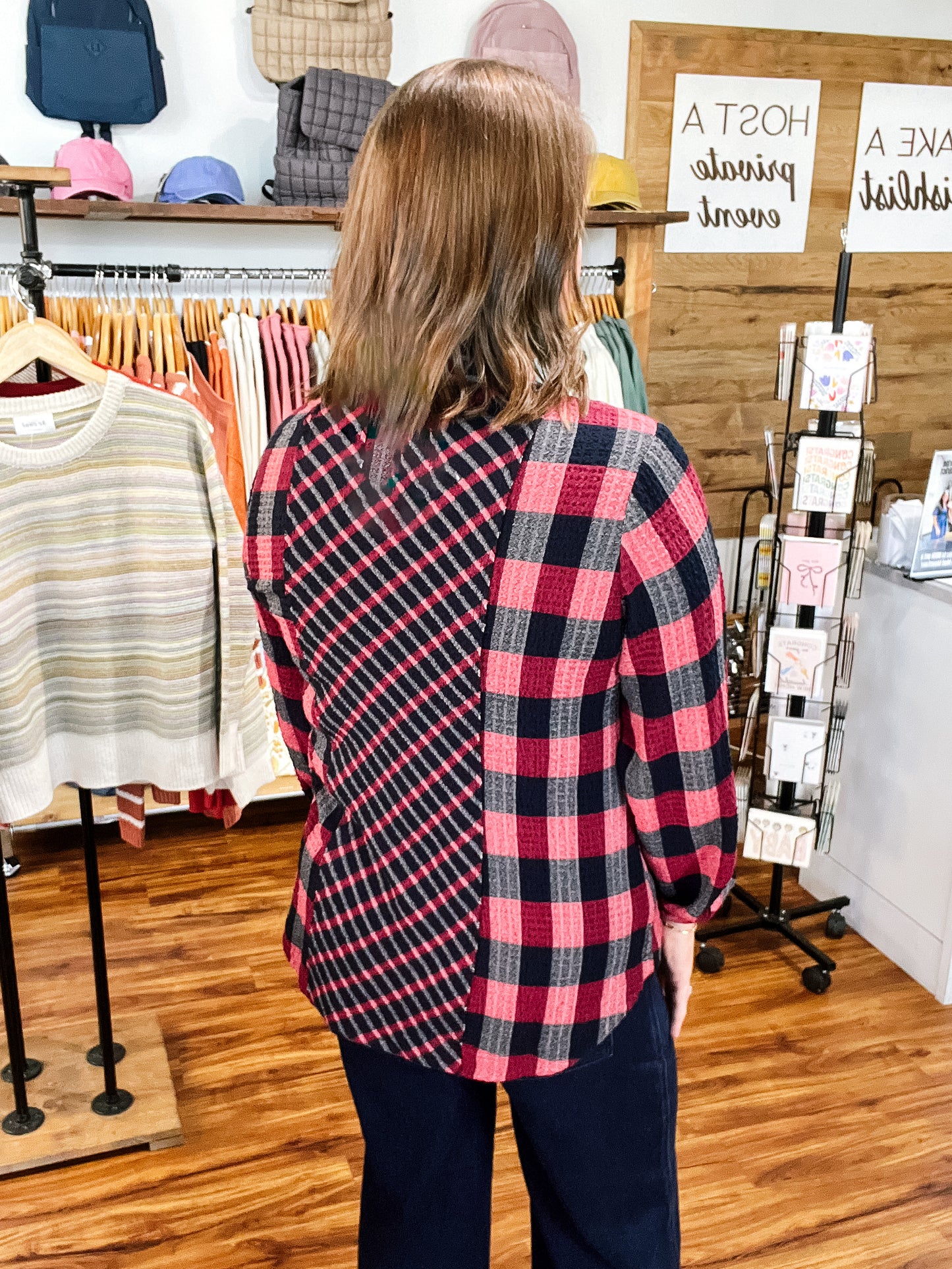 Red & Black Boyfriend Tunic