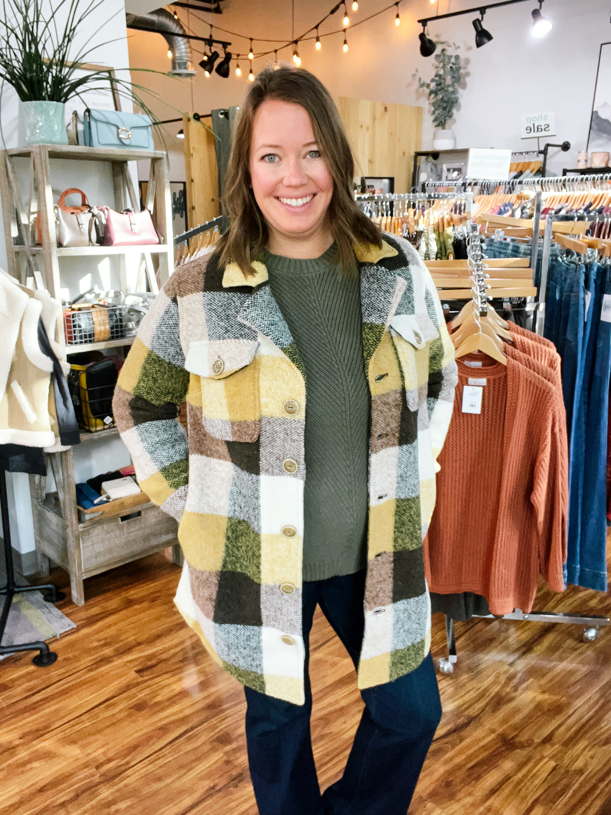 Yellow Plaid Coat