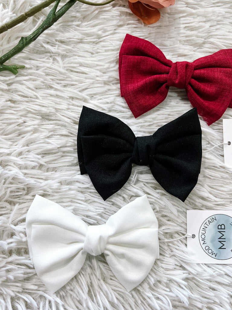 Linen Bow Barrette