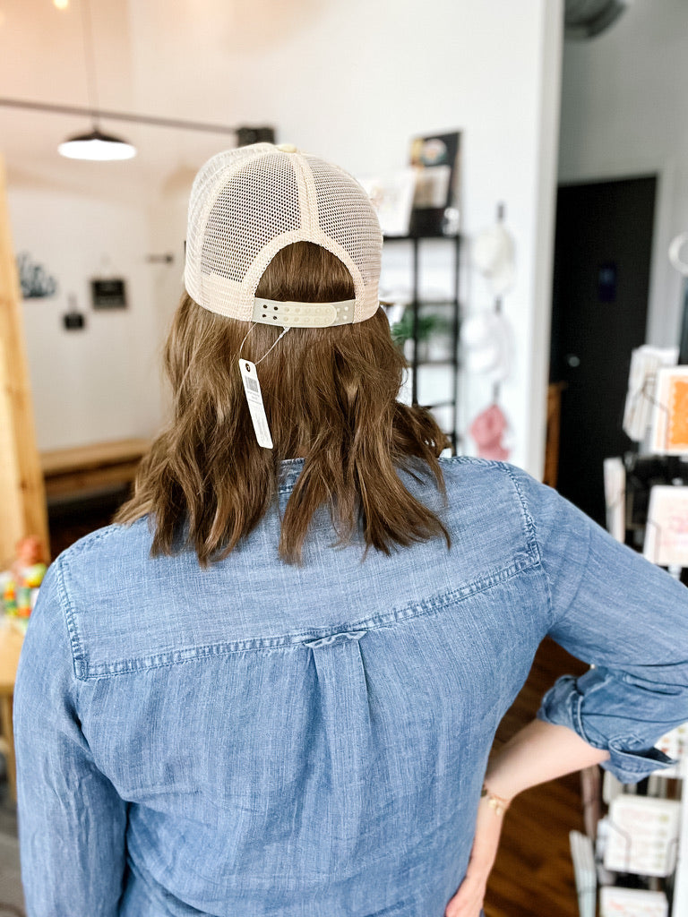 Beige Vacay Hat
