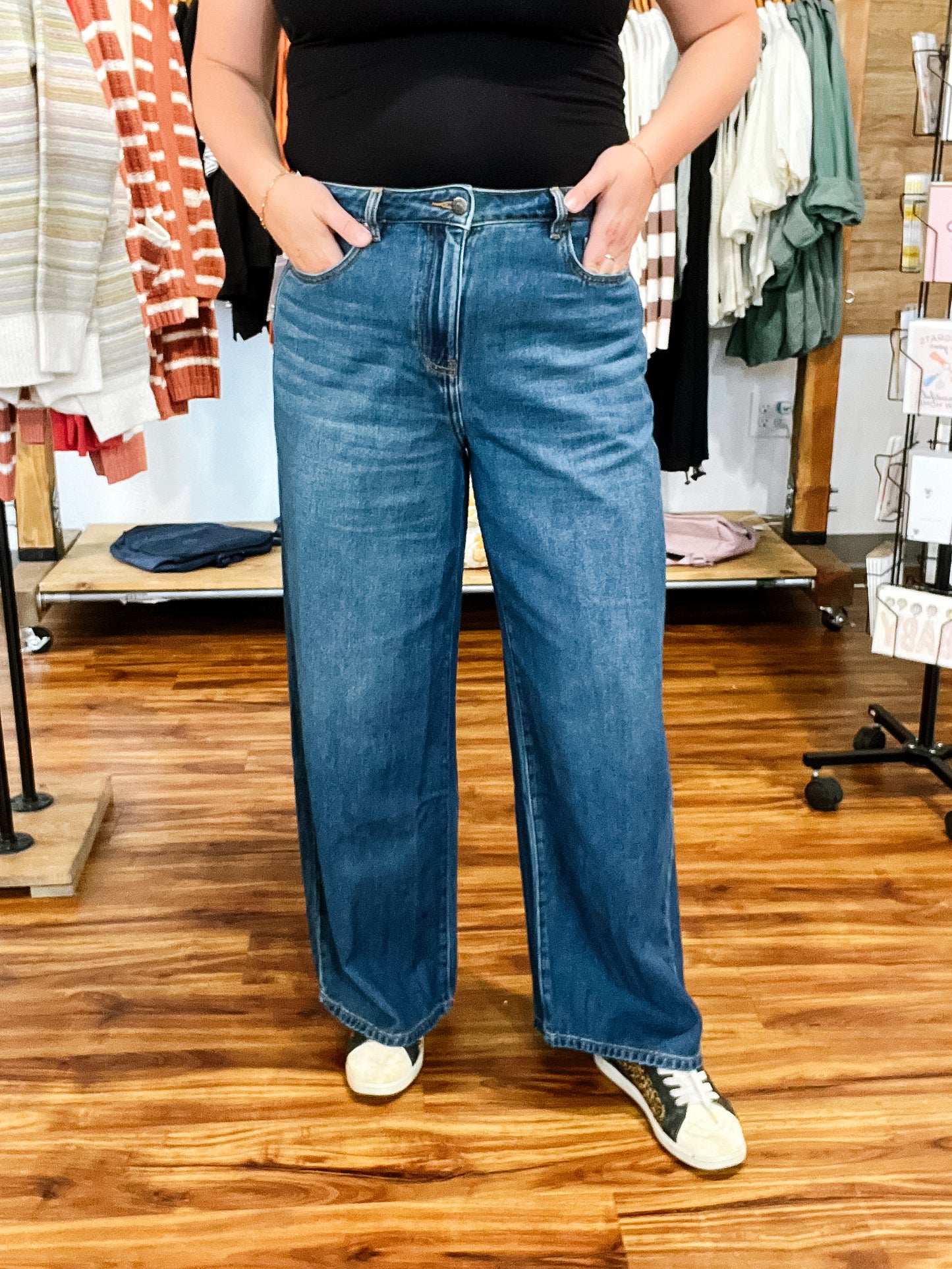Brooke Girlfriend Wide Leg Blue Away Jean