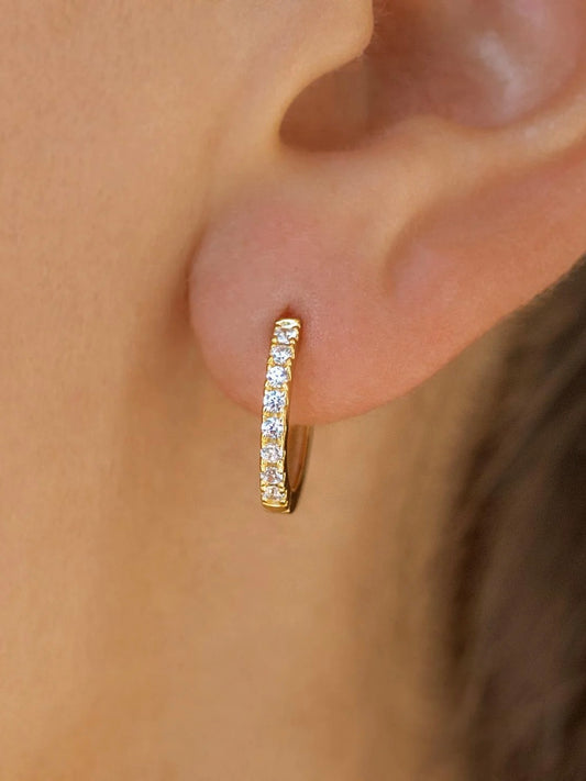 Gold Boca Huggie Earrings