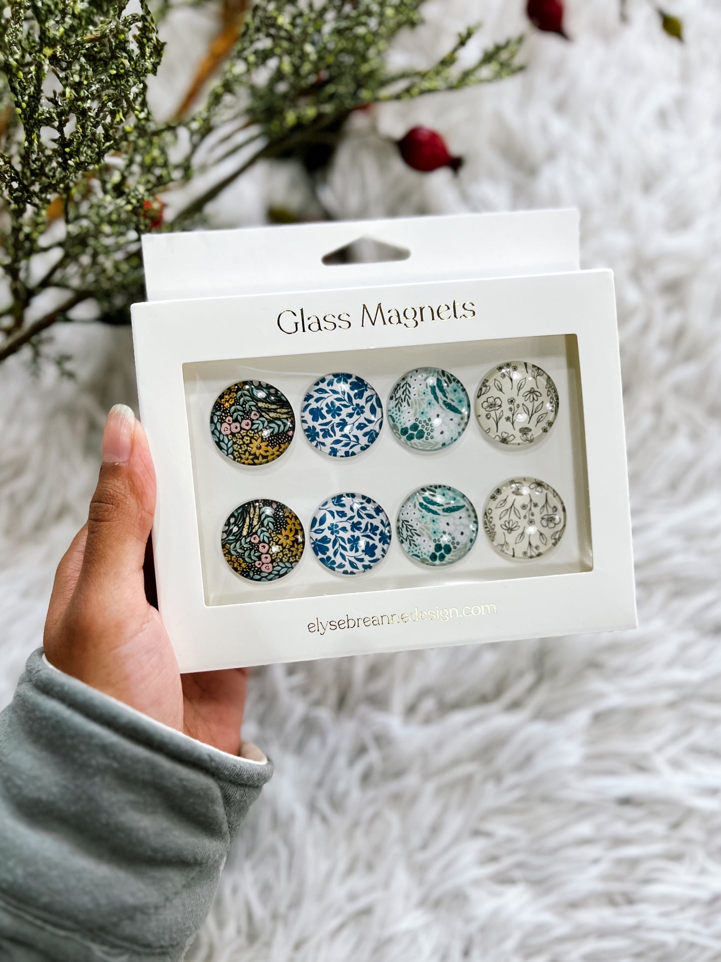 Winter Glass Magnets