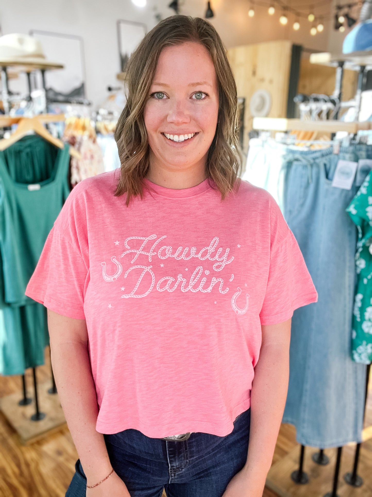 Pink Howdy Short Sleeve T-Shirt