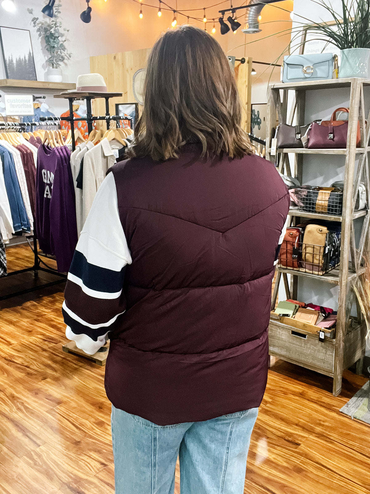 Plum Puffer Vest
