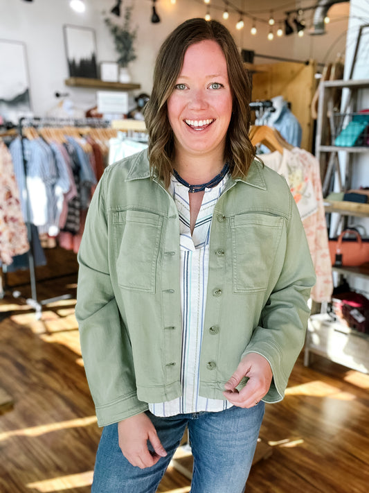 Pistachio Green Shacket