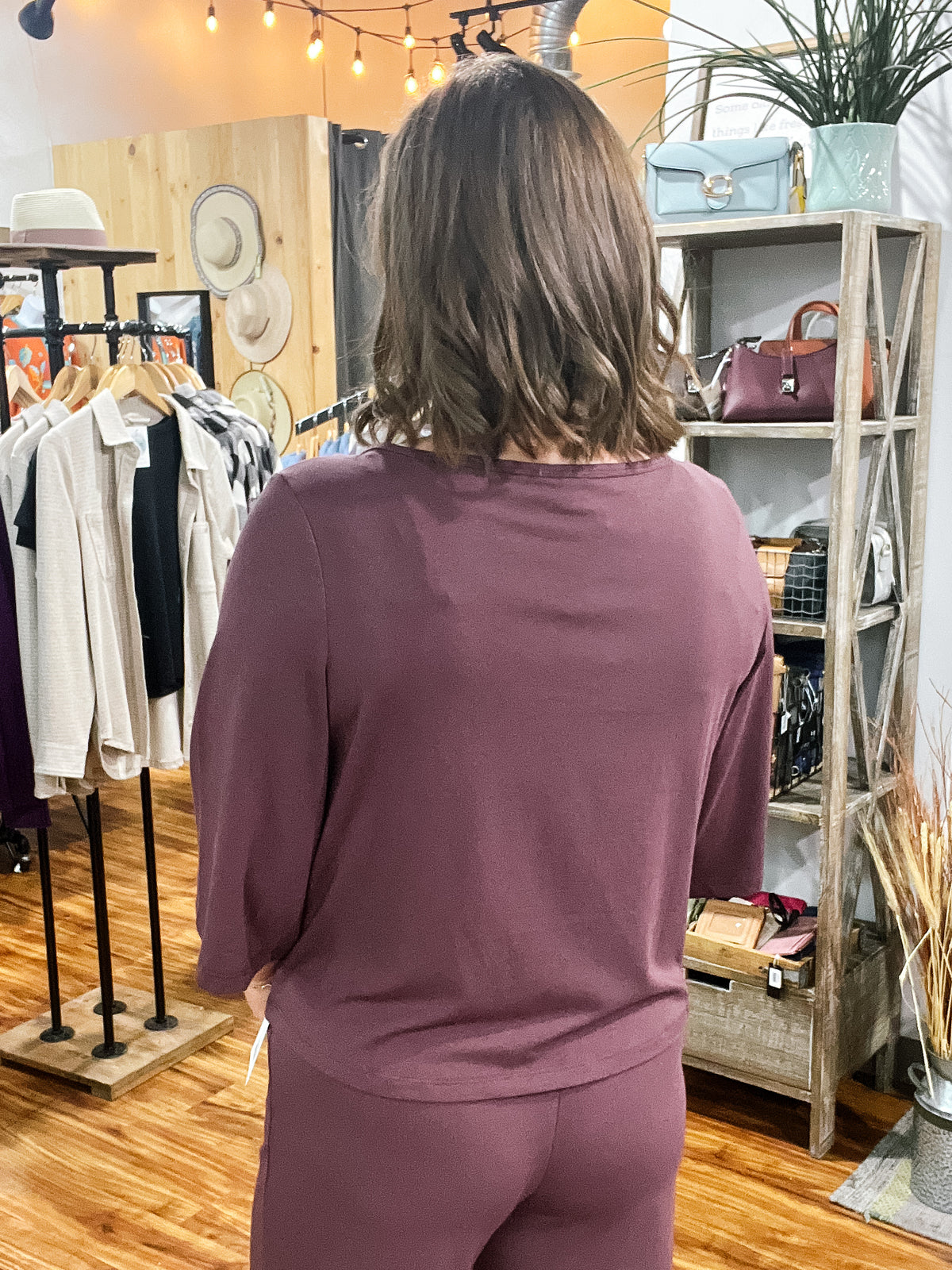 Mulberry 3/4 Sleeve Top