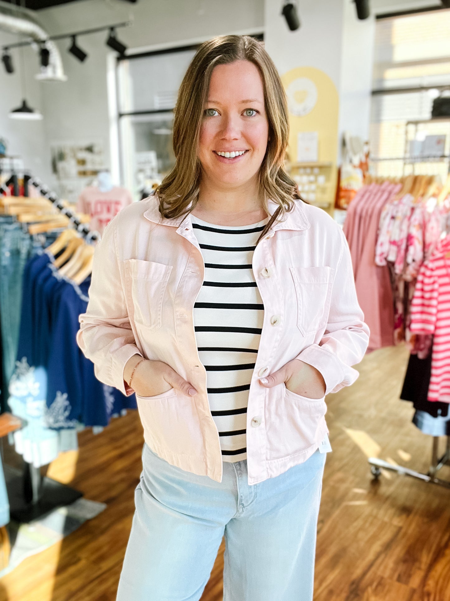 Light Pink Safari Jacket