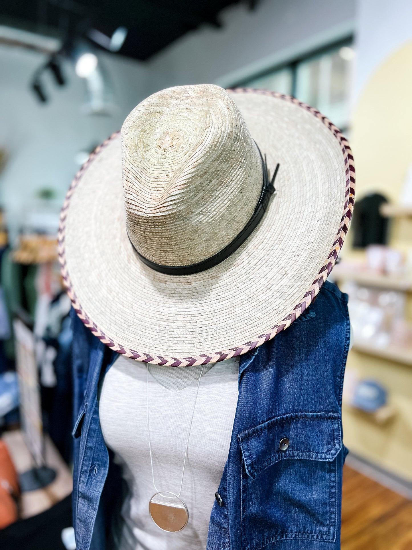 Palm Braid 4" Brim Hat