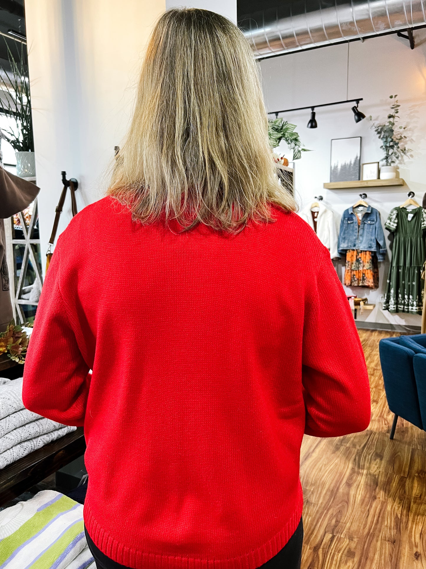 Cherry Red Merry Sweater