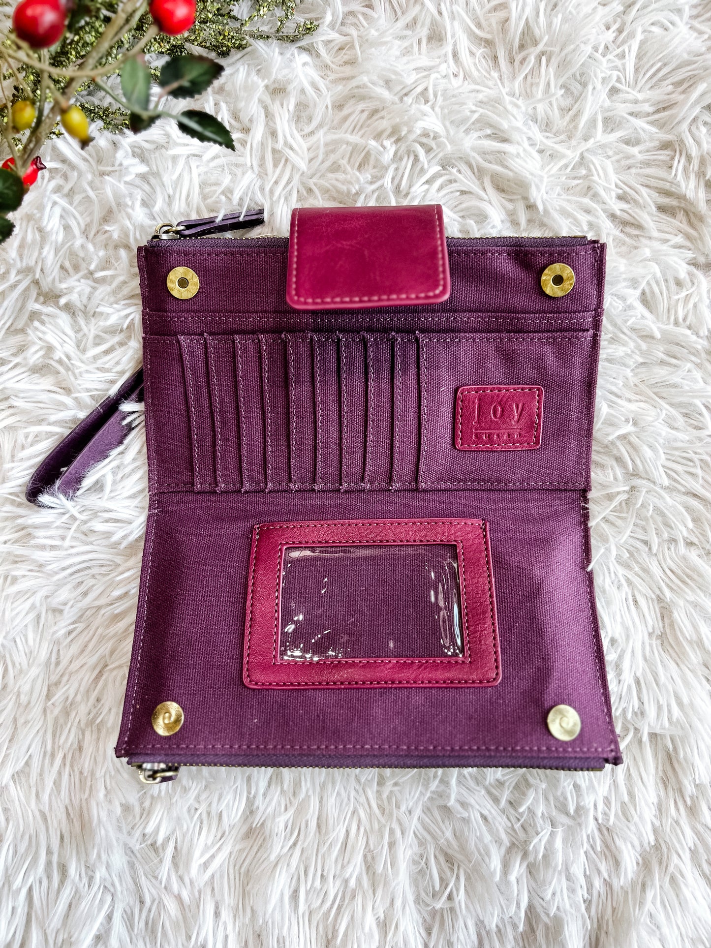 Color Block Wallet Crossbody Purse