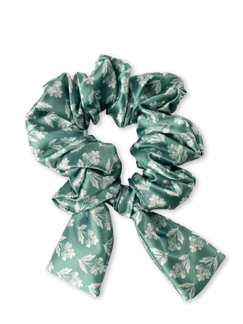 Sage Floral Scrunchie