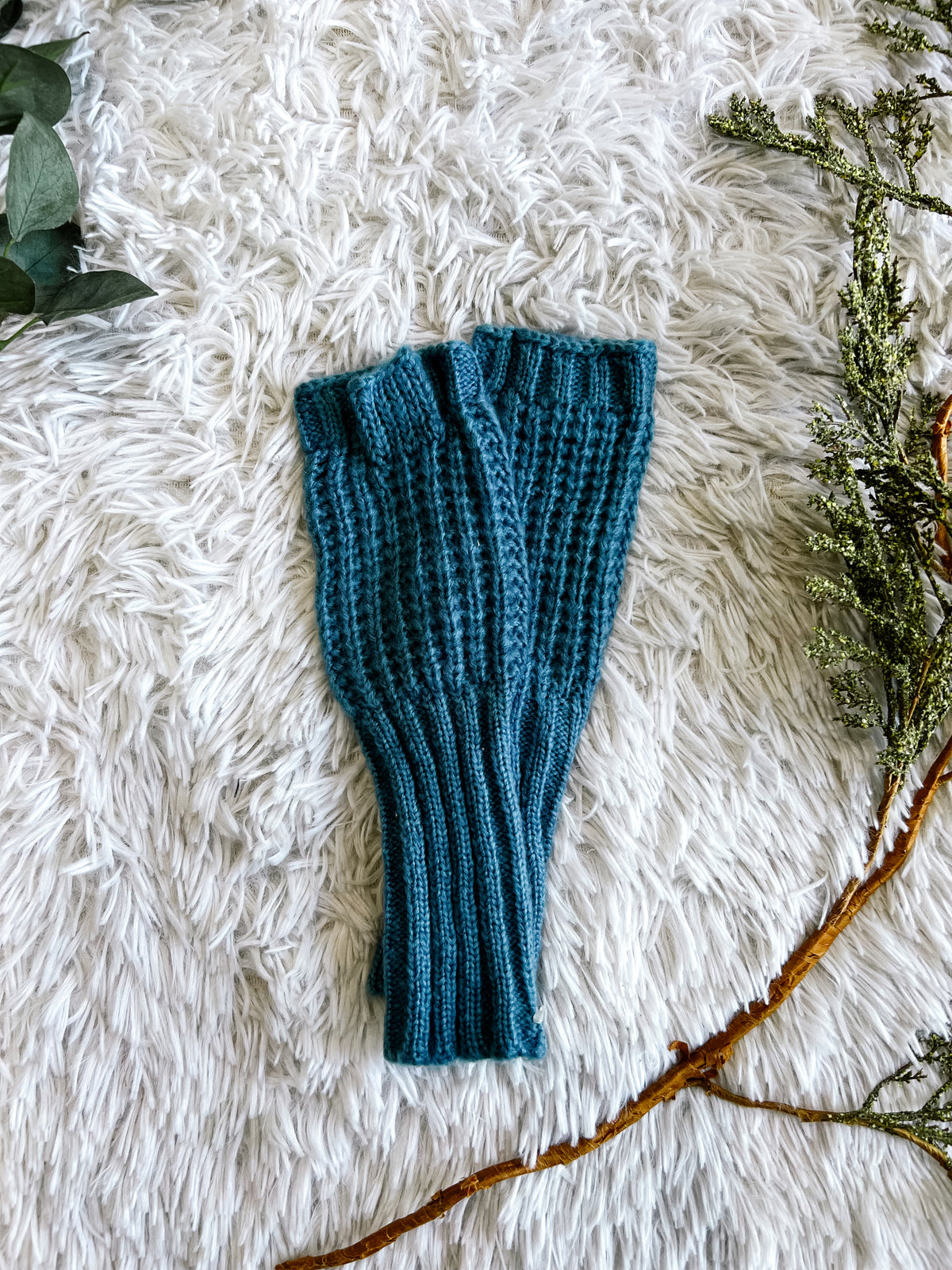 Mohair Hand Knit Fingerless Gloves