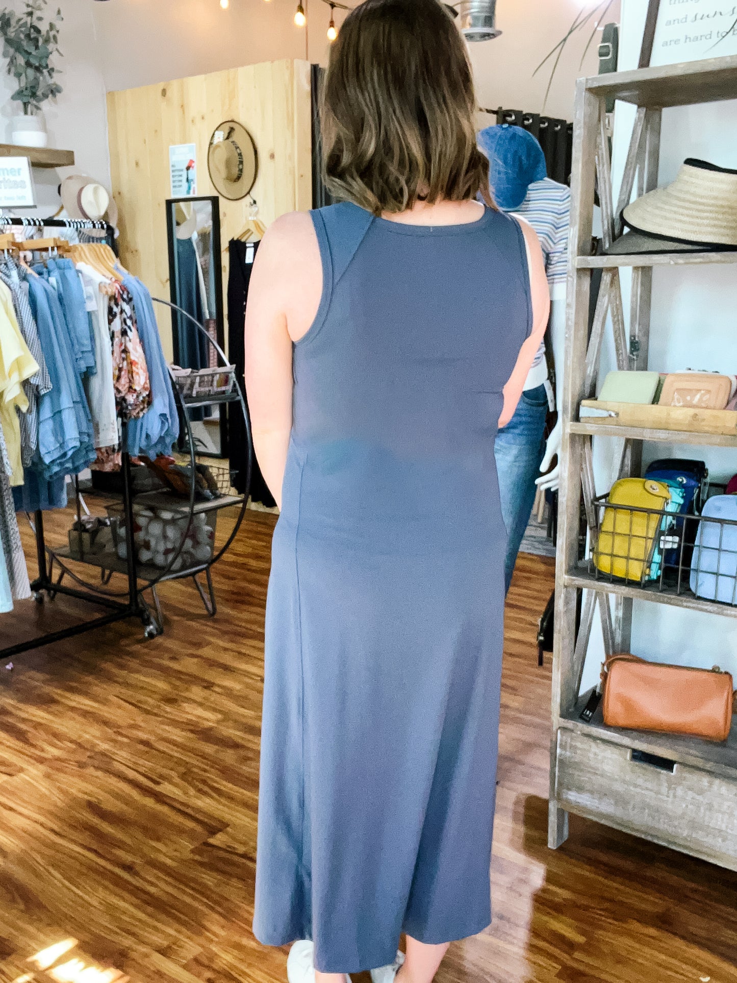 Charcoal Ribbed Dress