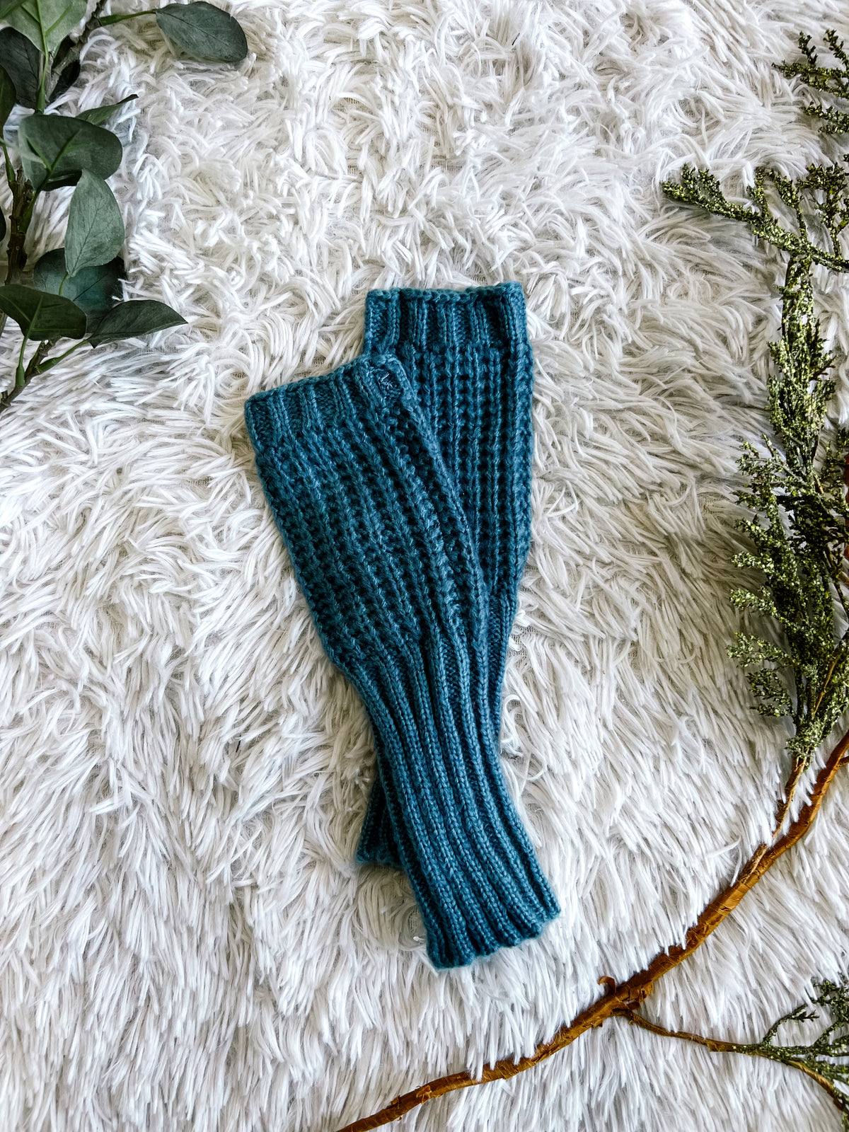 Mohair Hand Knit Fingerless Gloves