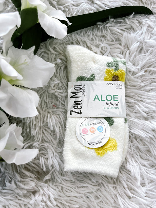 Flower Non-Skid Crew Sock