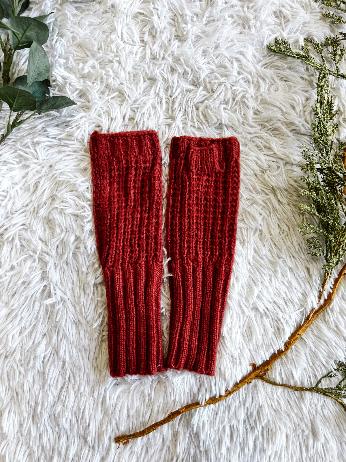Mohair Hand Knit Fingerless Gloves